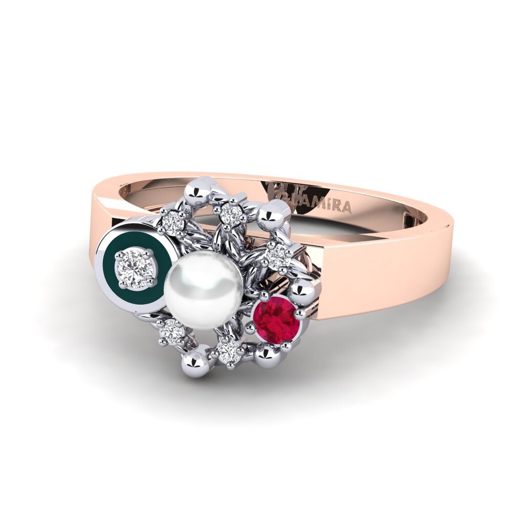 375 Rot & Weißgold Ring Isherton