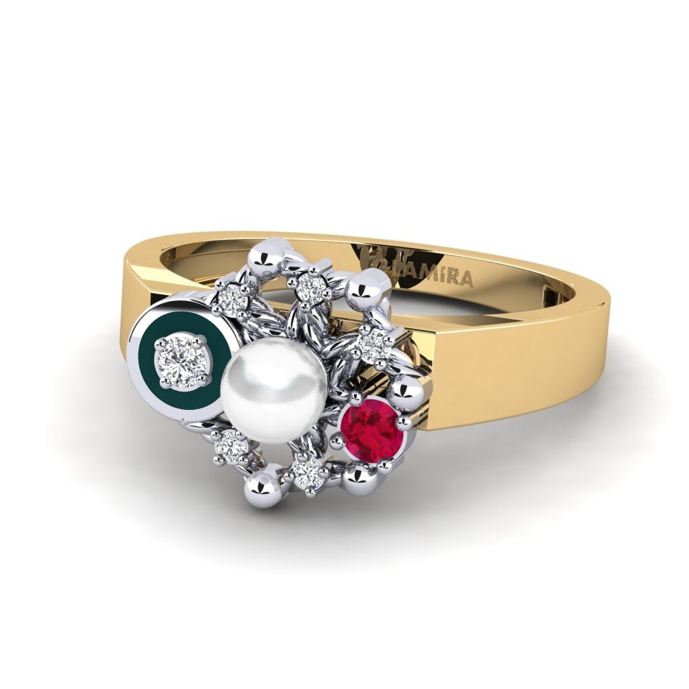 750 Gelb & Weißgold Ring Isherton