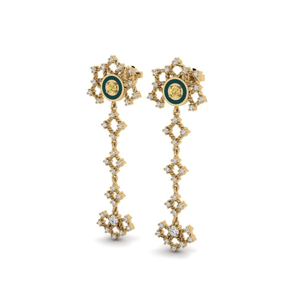 Yellow Diamond Women's Earring Kalkuni