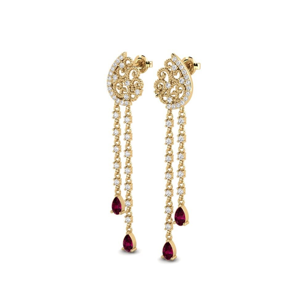 Granate Rhodolite Pendiente de mujer Kameiros