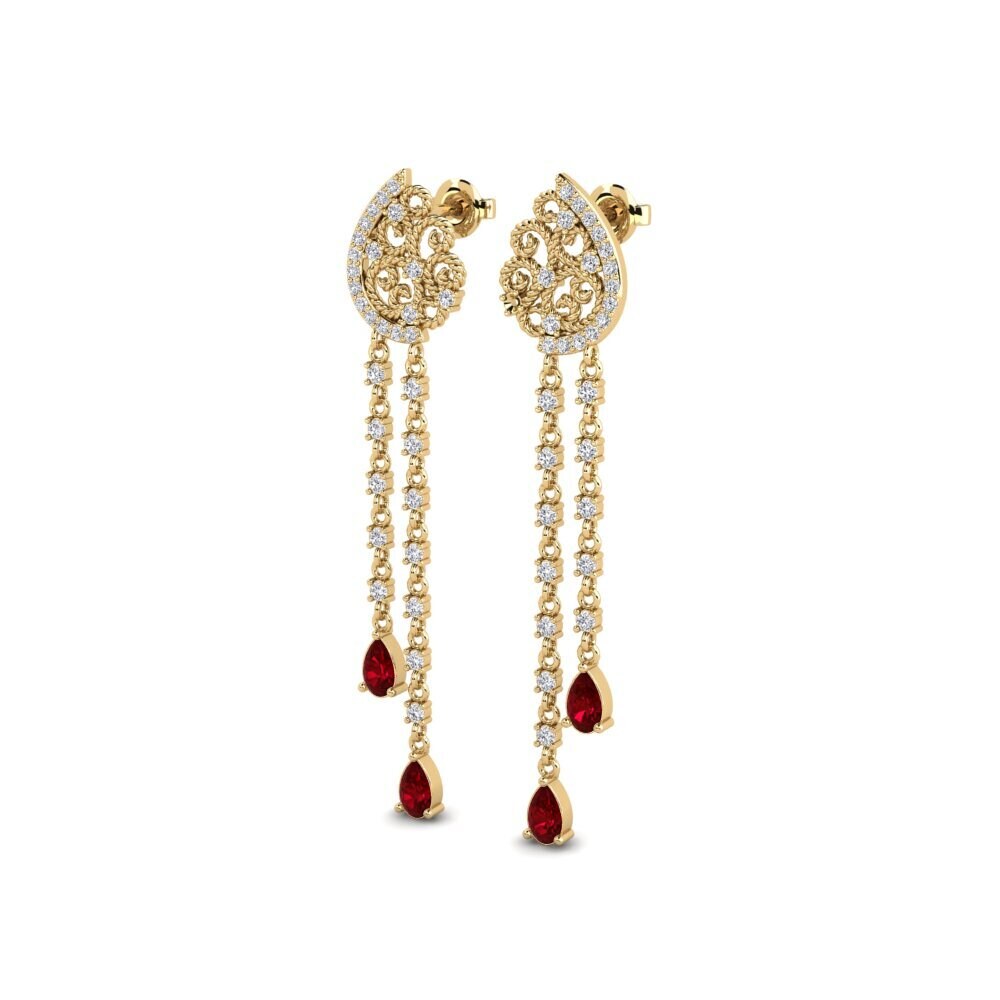 ruby-zirconia Women's ต่างหู Kameiros