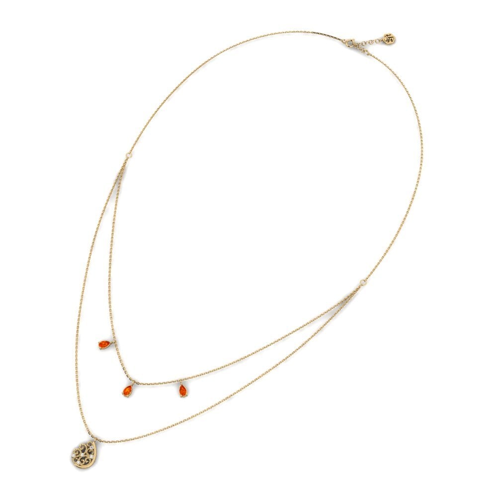 Zafiro Naranja Collar de Mujer Katane