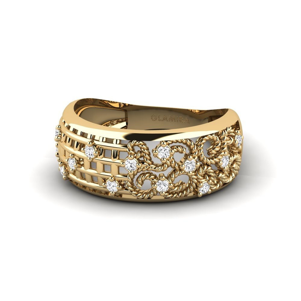 14k Oro Amarillo Anillo de compromiso Kilglass