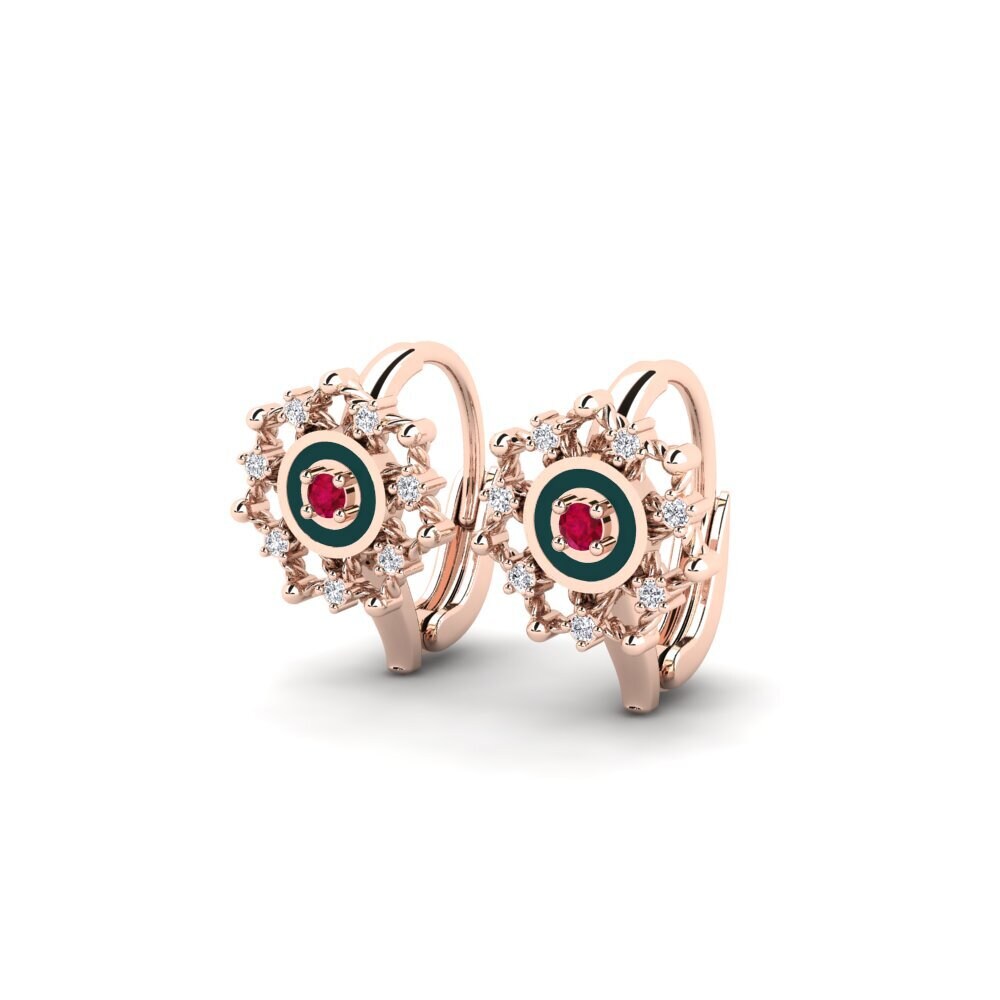 18k Oro Rosa Pendiente de mujer Koforidua