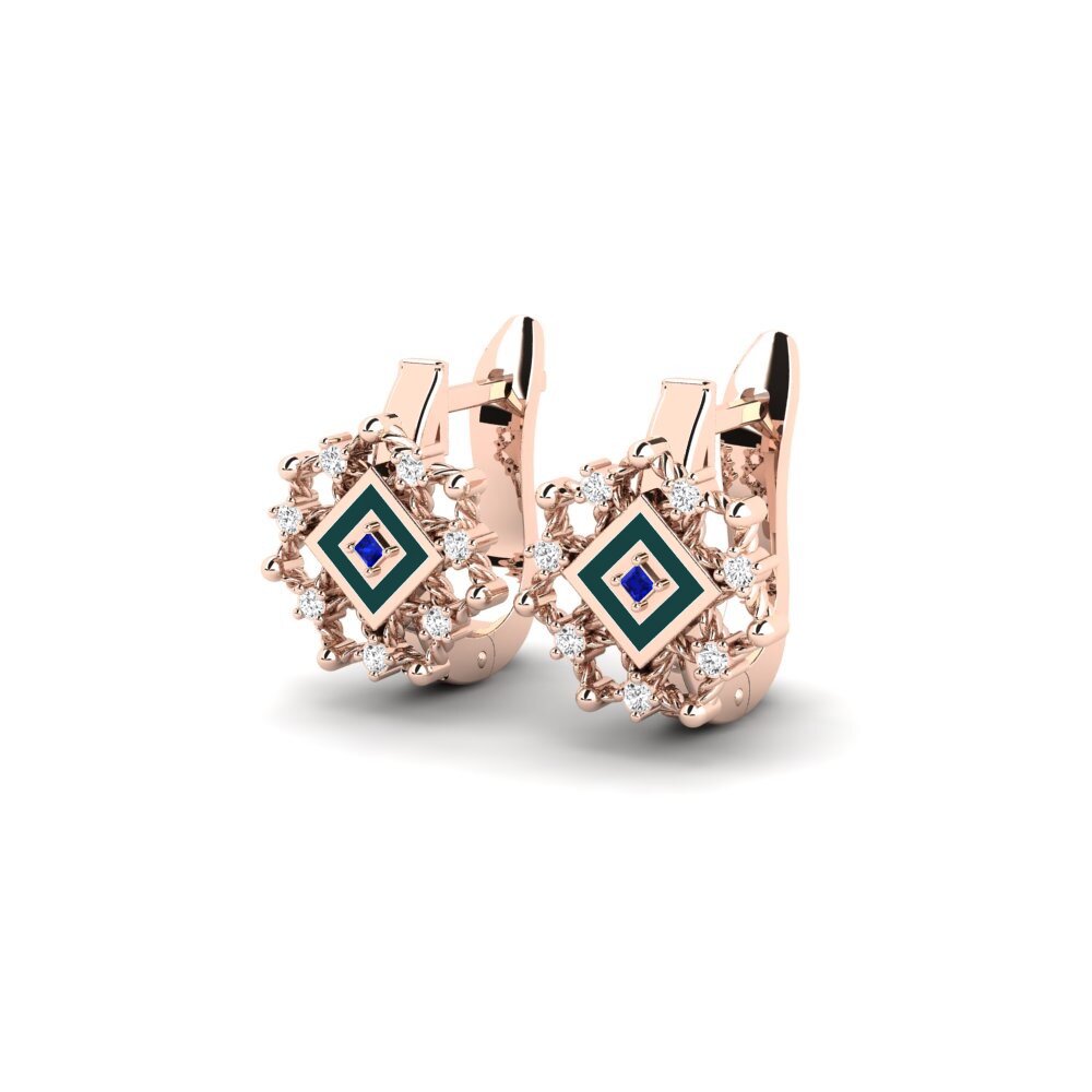 18k Oro Rosa Pendiente de mujer Kumasi