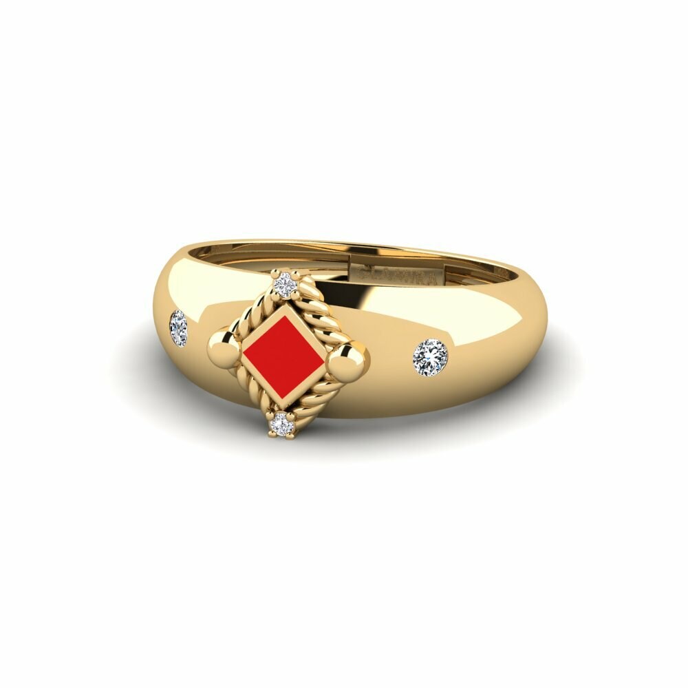 diamond-zirconia แหวน Leduc