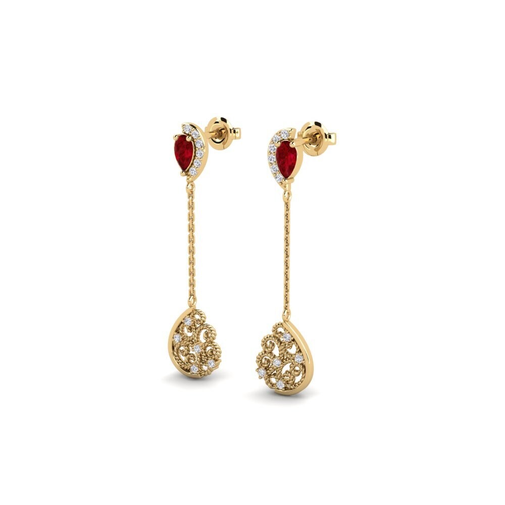 ruby-zirconia Women's ต่างหู Leibethra