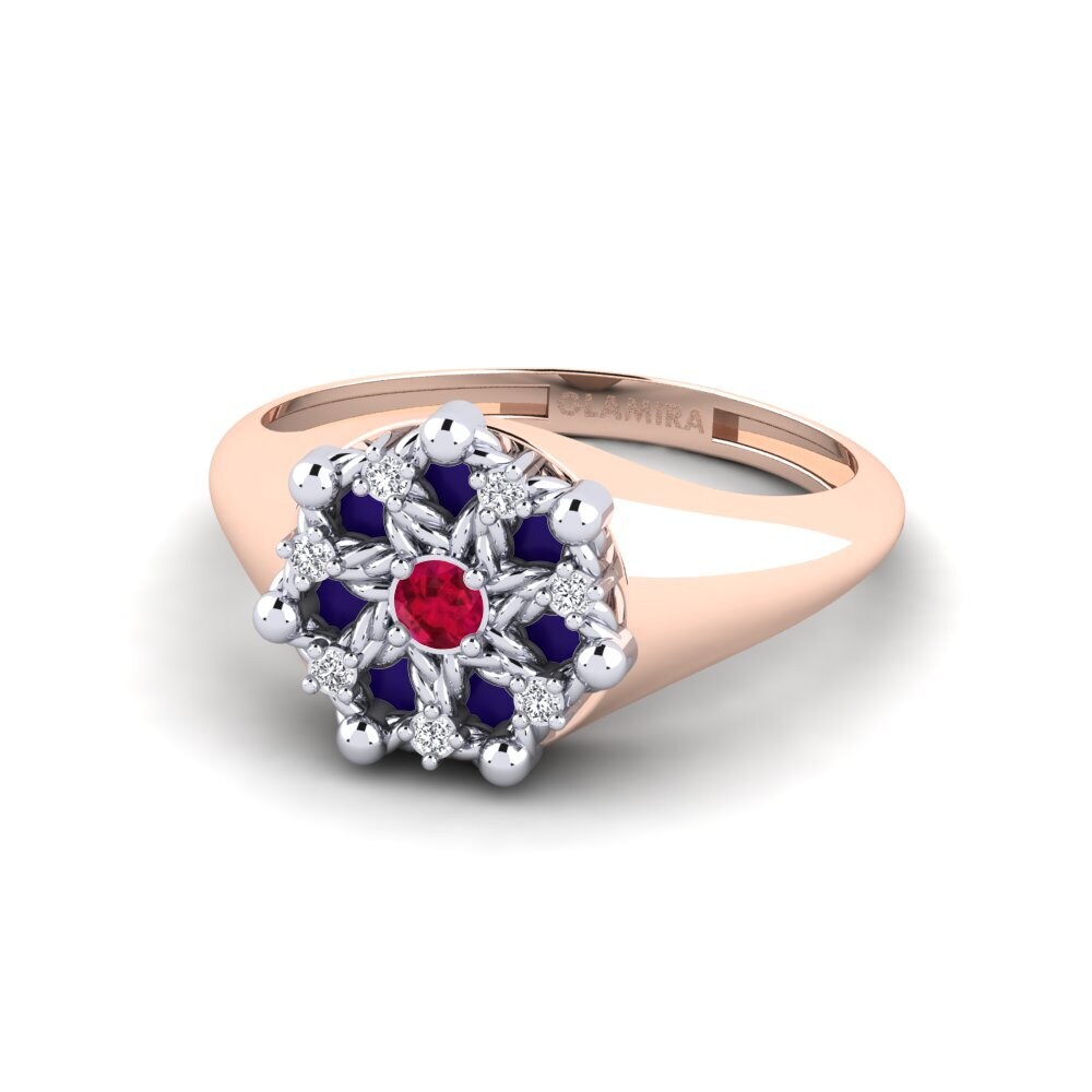 375 Rot & Weißgold Ring Negril