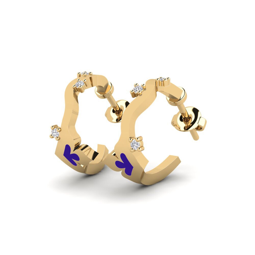 18ct Yellow Gold Women's Earring Pondingly