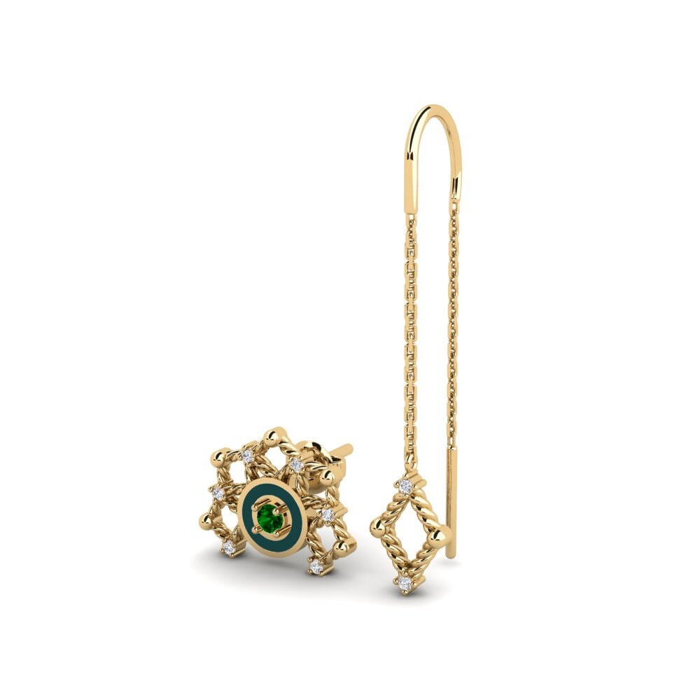 Circonita Verde Pendiente de mujer Suddie - SET