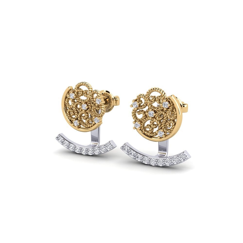 yellow_white-585 Women's ต่างหู Apollonia