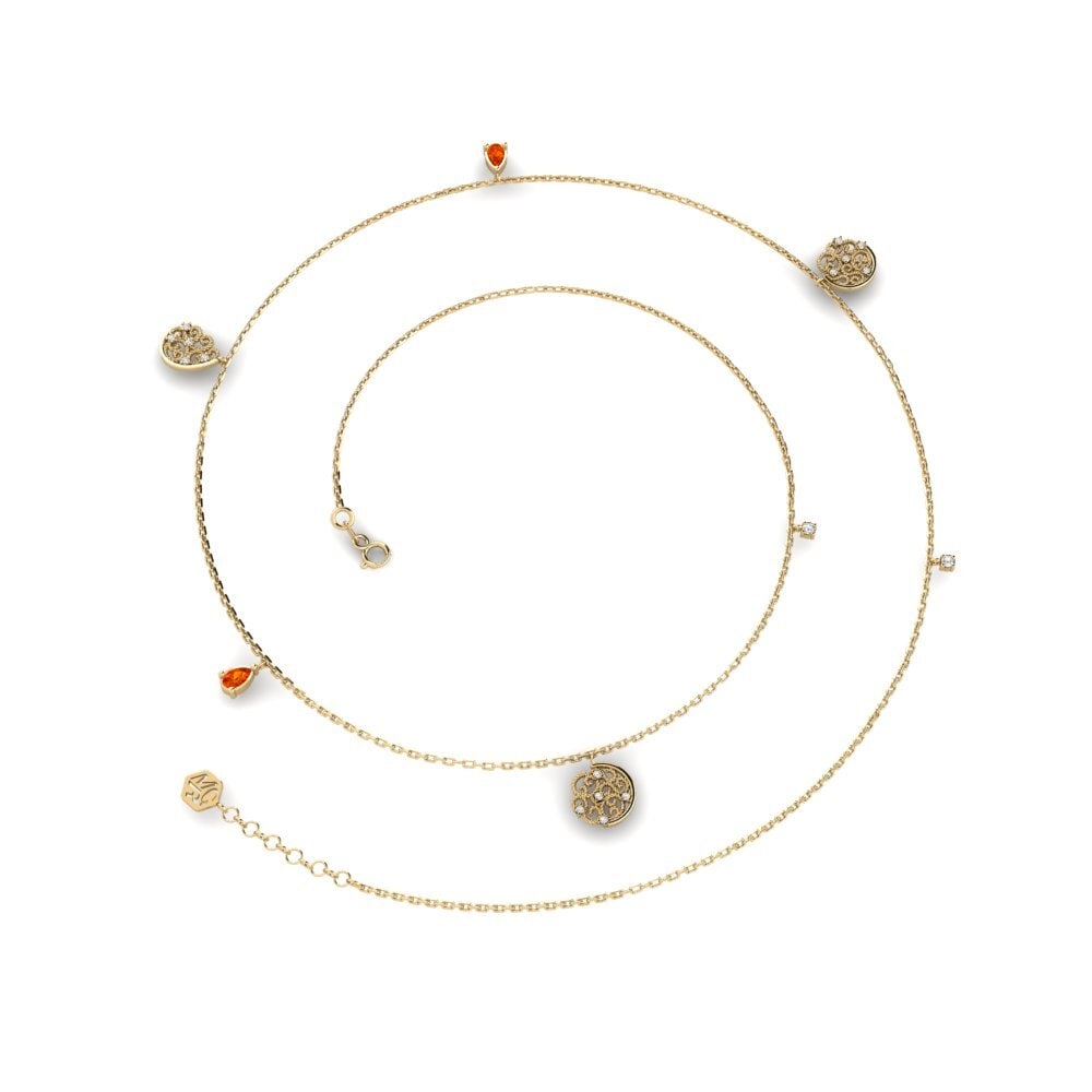 Zafiro Naranja Collar de Mujer Artanes