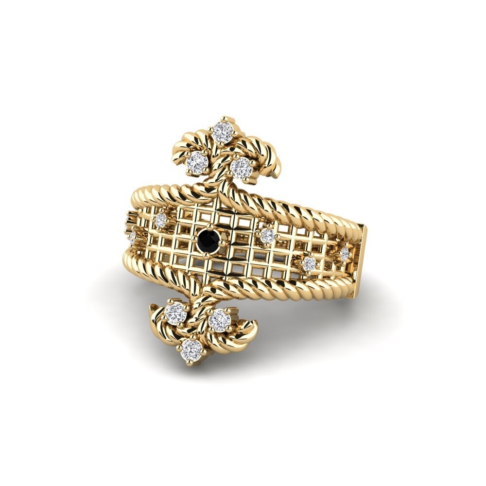 Zafiro negro Anillo Belhavel