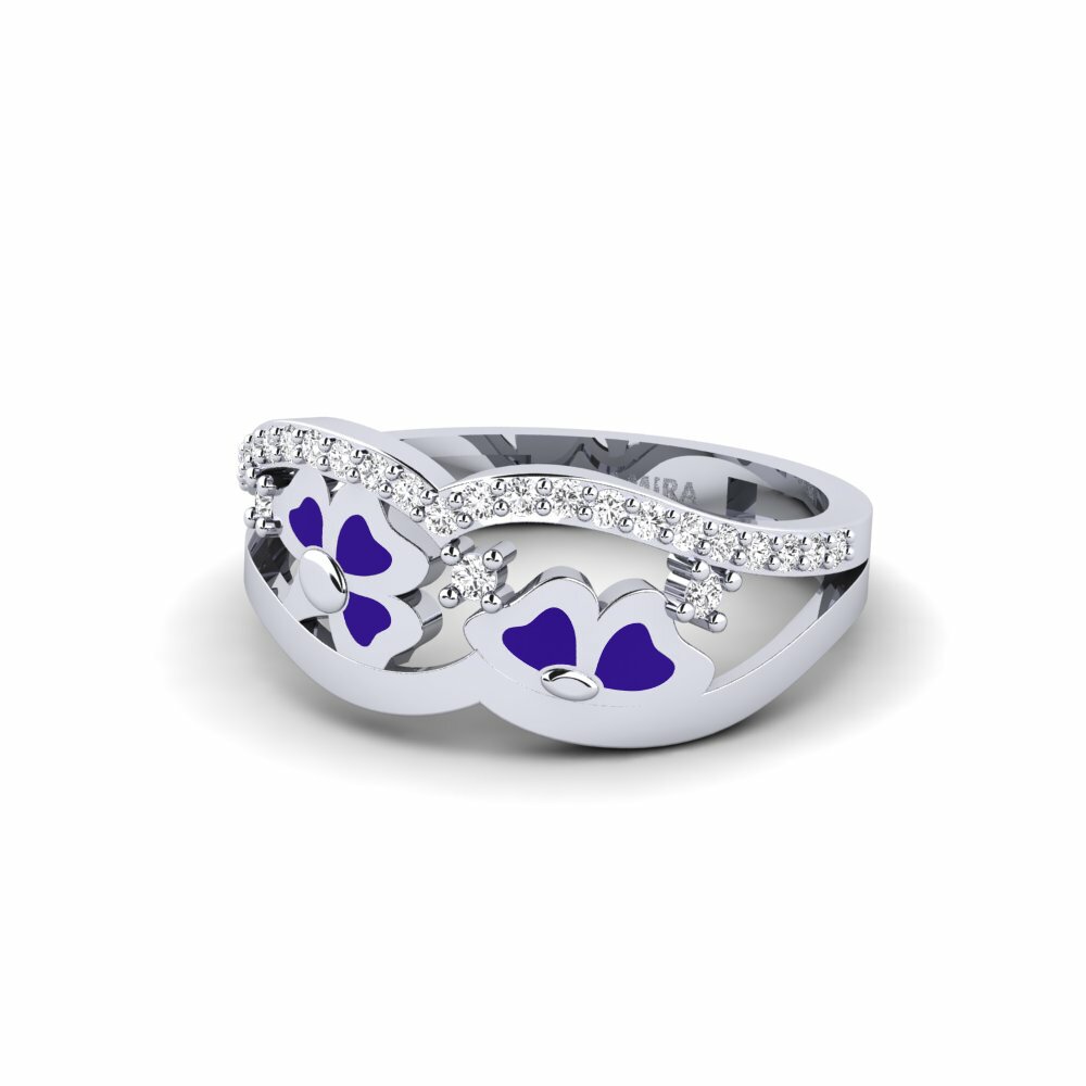 Saphir Blanc Bague Contribute