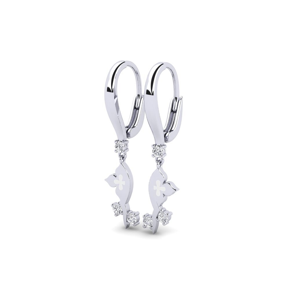 14k Oro Blanco Pendiente de mujer Corporate