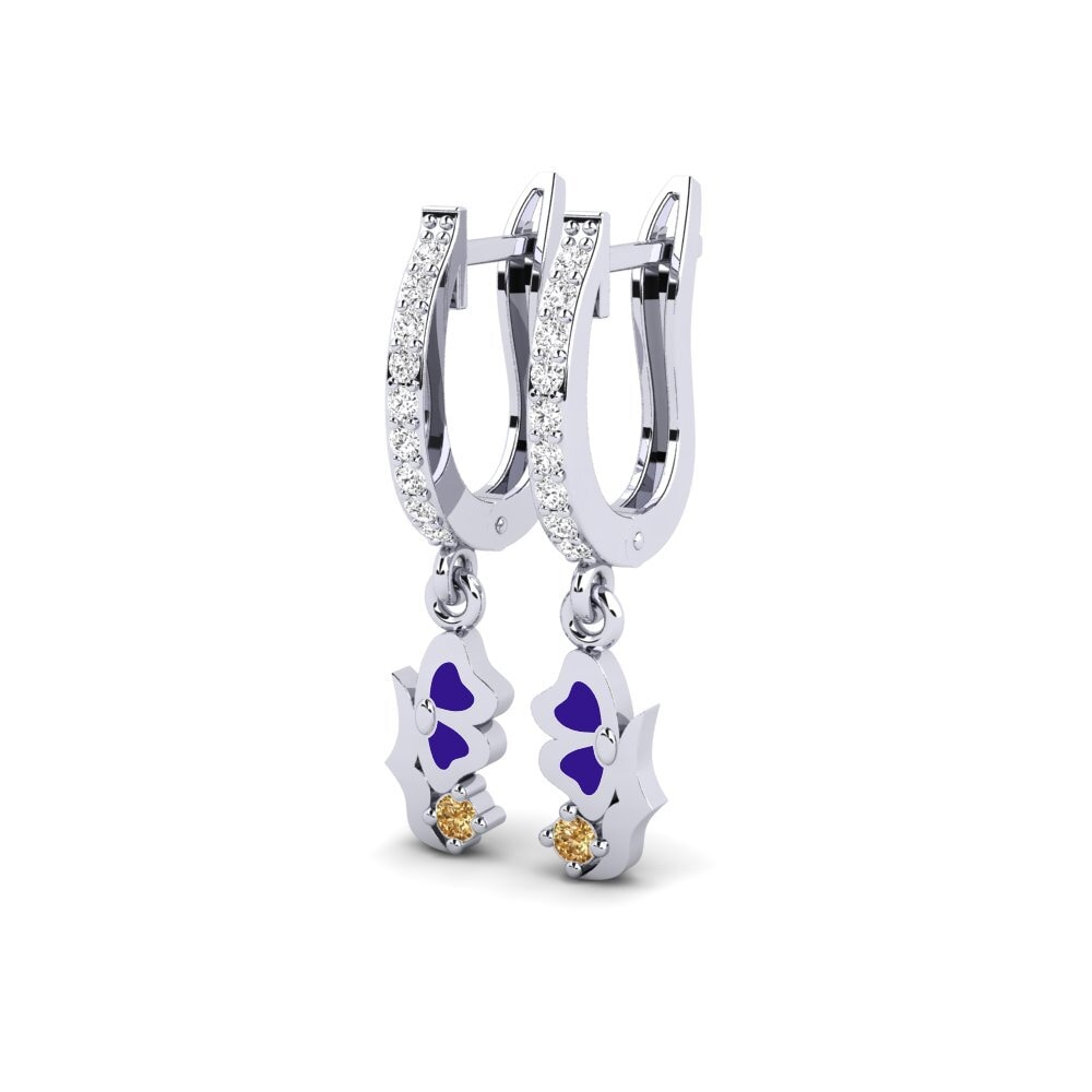 Diamante Marrón Pendiente de mujer Corporation
