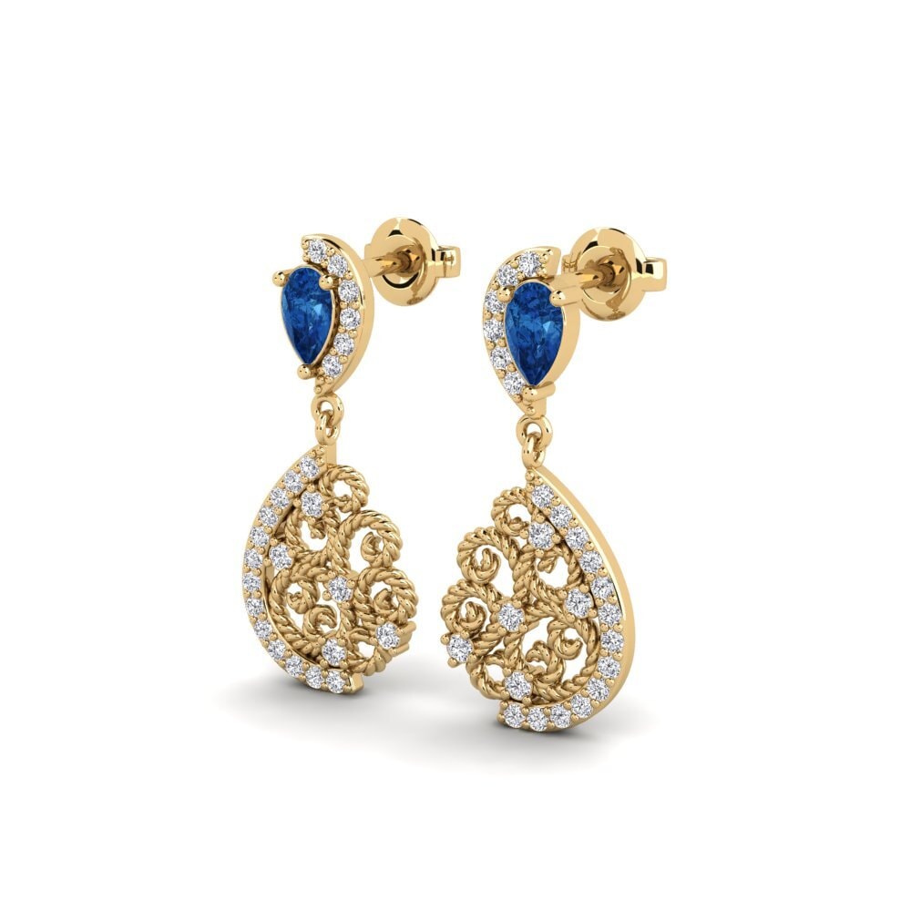 sapphire-zirconia Women's ต่างหู Decelea