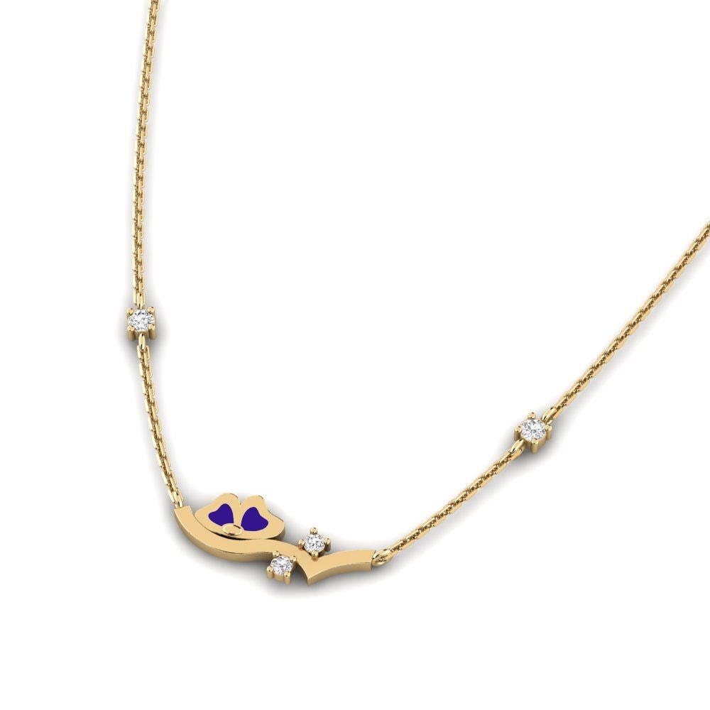 14k Oro Amarillo Collar de Mujer Deduction