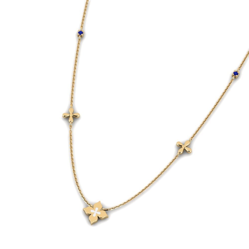 14k Oro Amarillo Collar de Mujer Demonstrable