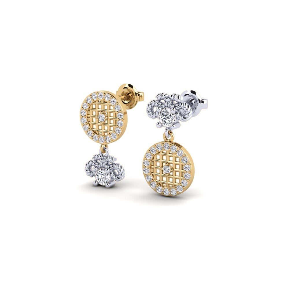 yellow_white-585 Women's ต่างหู Durnesh