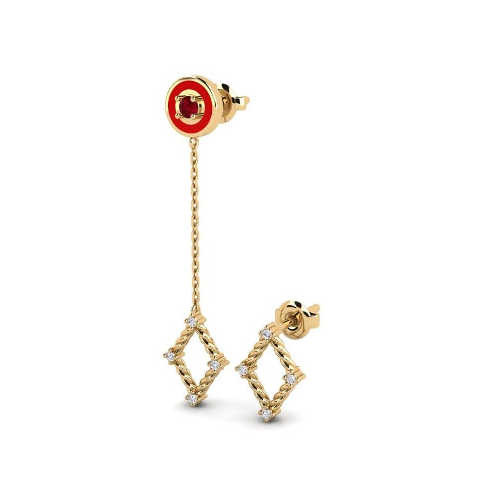 Red Zirconia Women's Earring Marsabit - SET