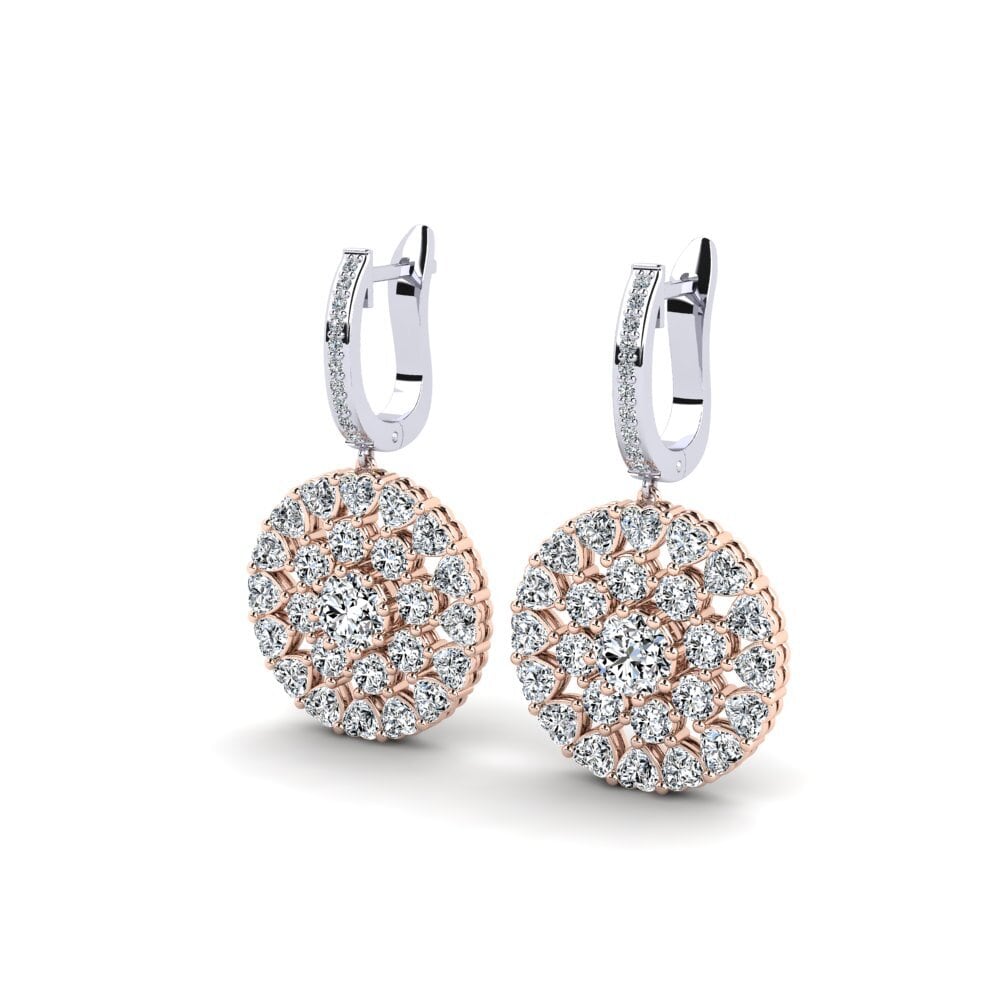 14k White & Rose Gold Women's Earring Ais