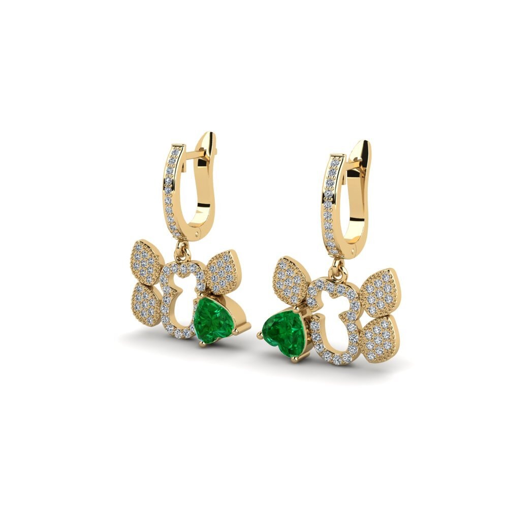 Emerald (Lab Created) Women's Earring Annityupe
