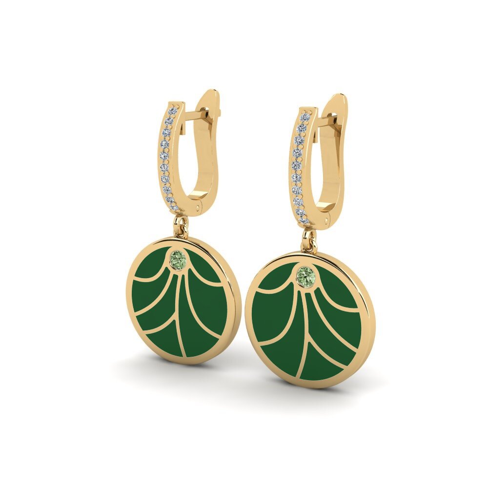 Diamante Verde Pendiente de mujer Asquam
