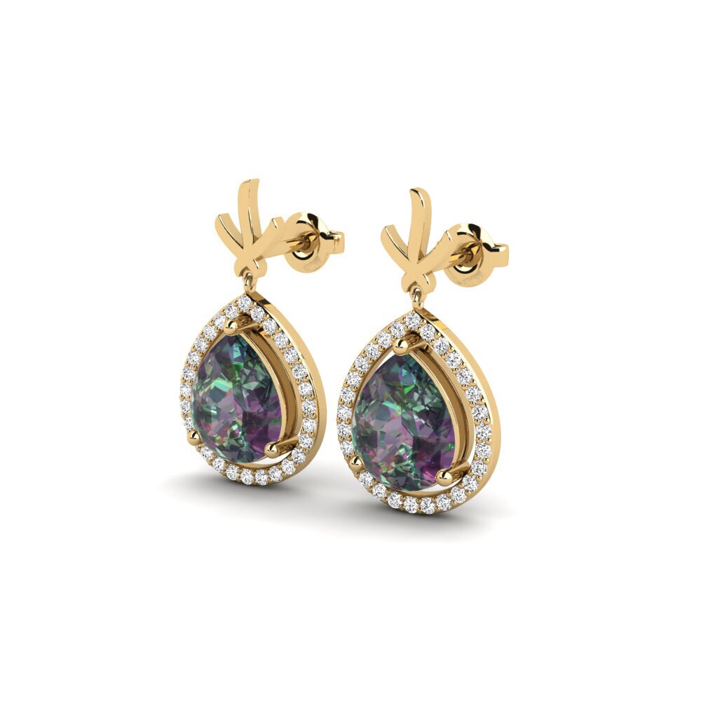 Đá Topaz Huyền Bí Bông tai nữ Atendo