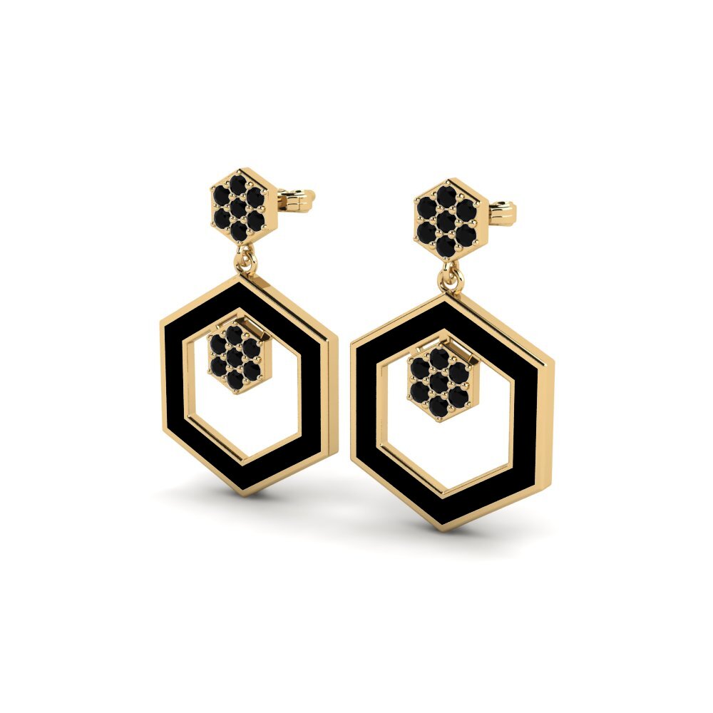 Ónix Negro Pendiente de mujer Bayonne