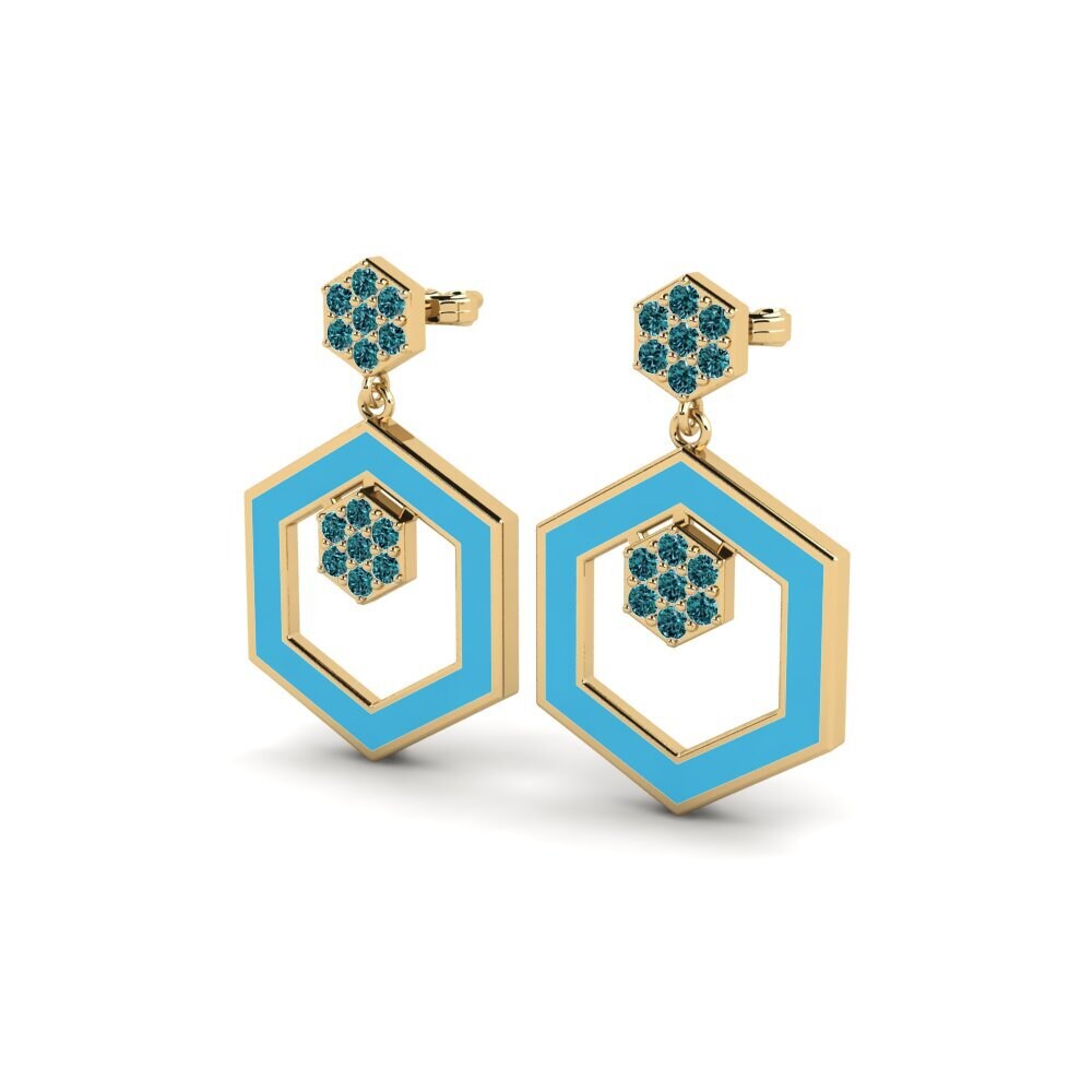Diamante Azul Pendiente de mujer Bayonne