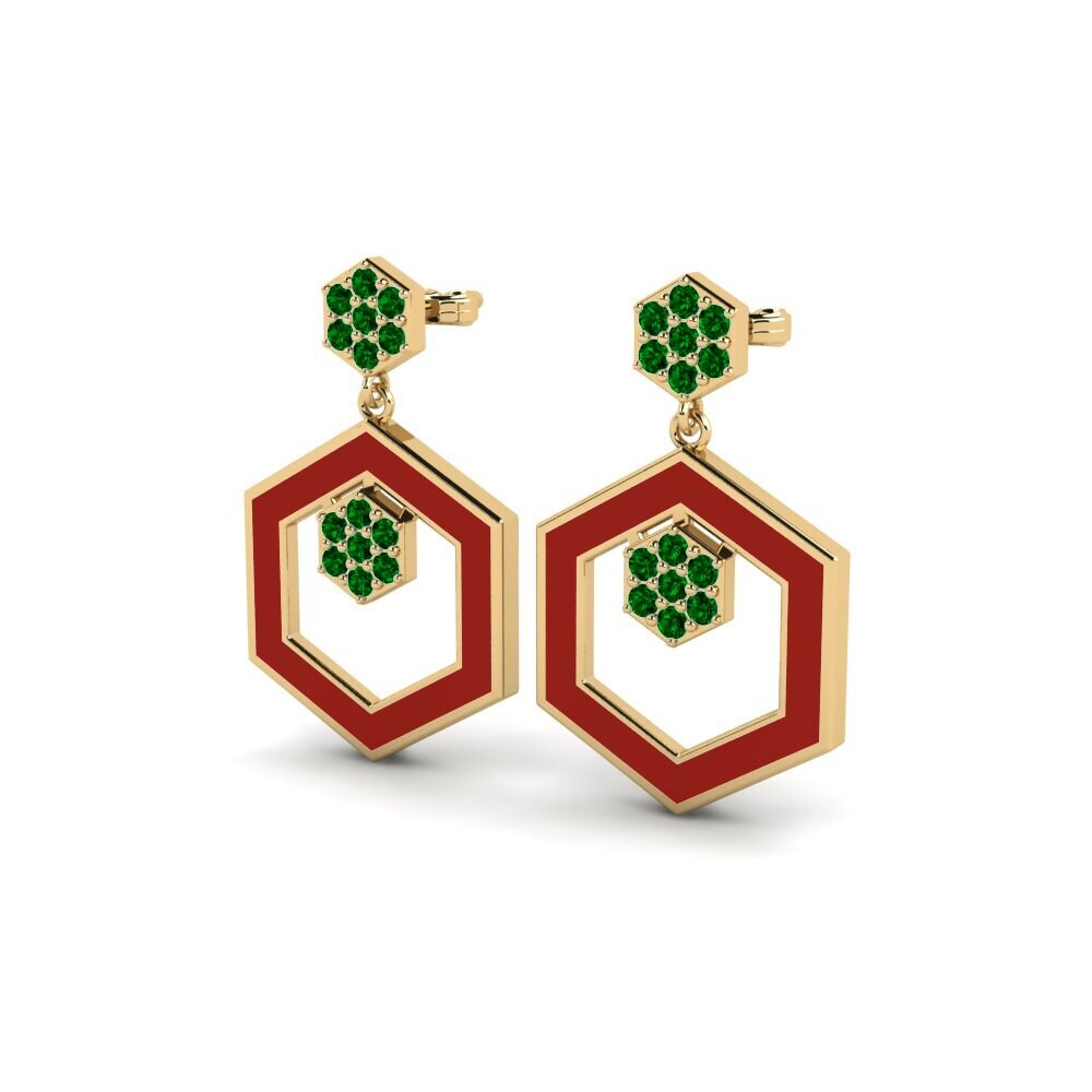 Zircone Verde Orecchino da donna Bayonne