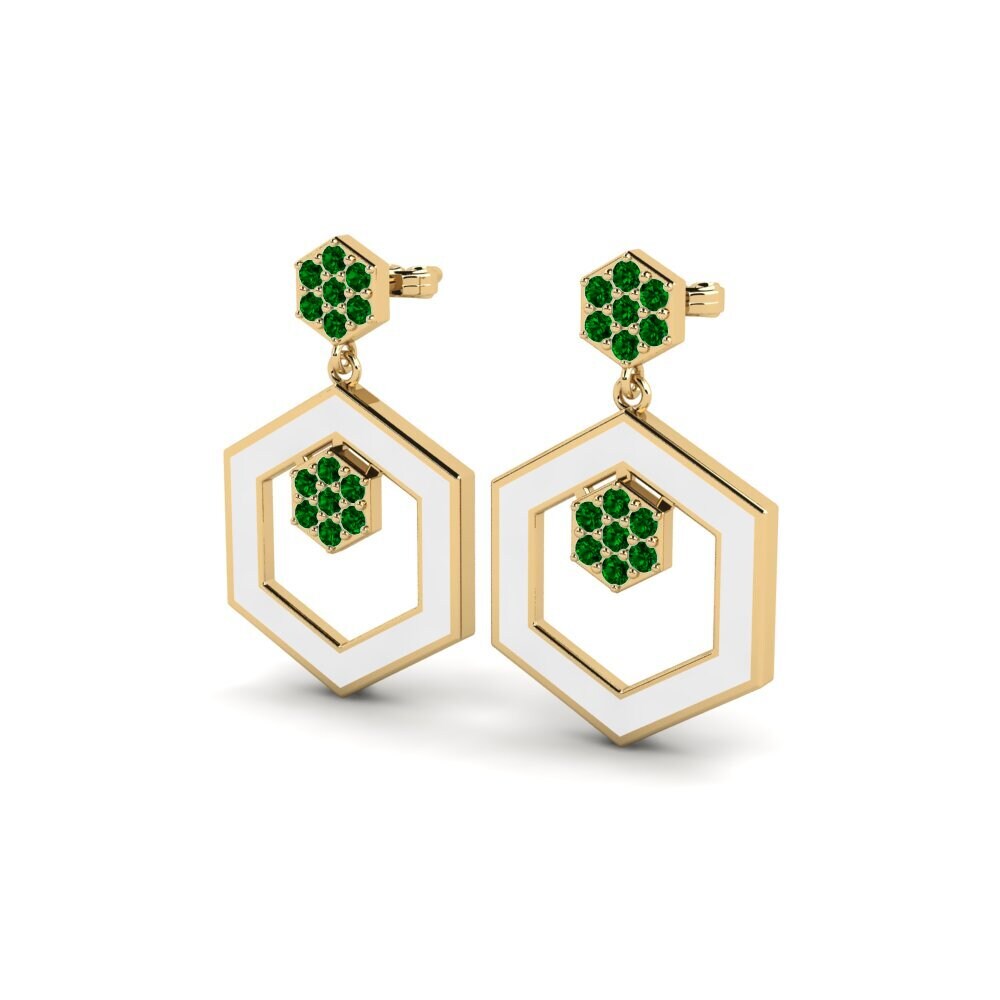Zircone Verde Orecchino da donna Bayonne