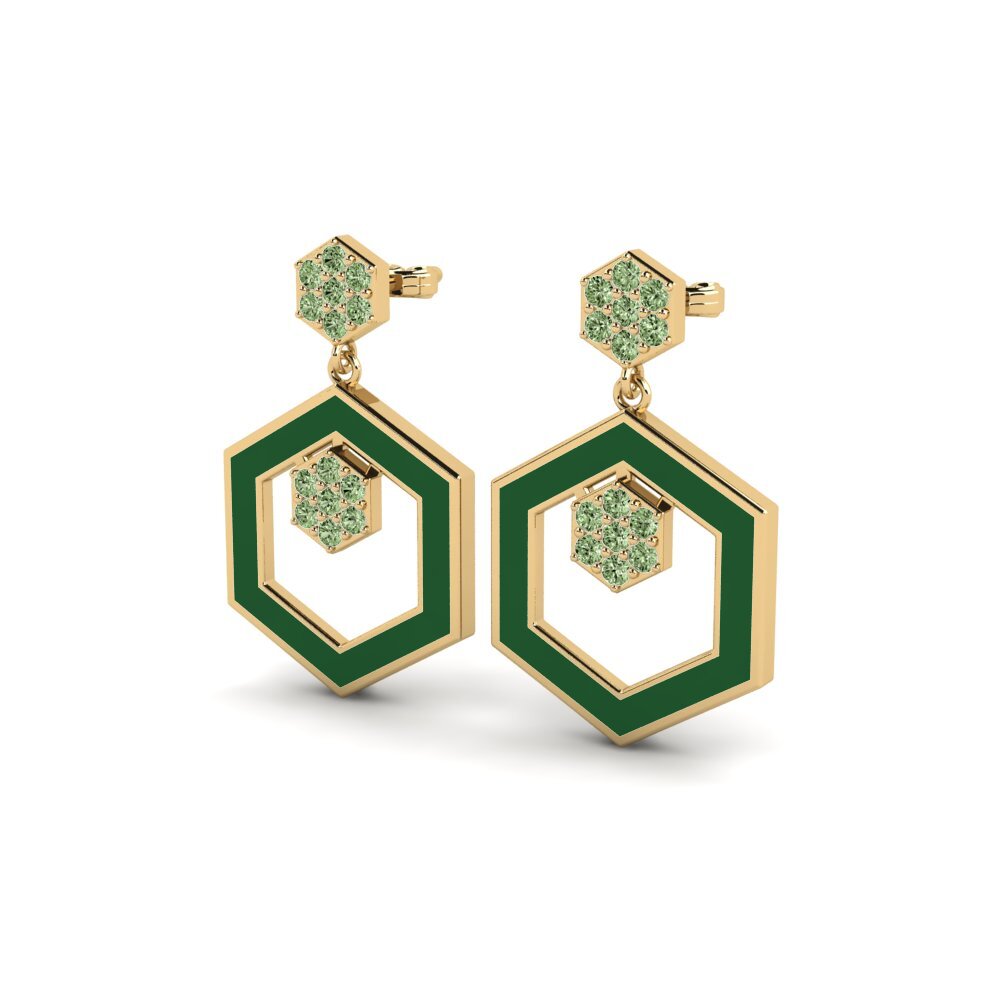 Diamante Verde Pendiente de mujer Bayonne