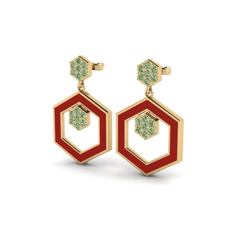 Diamante Verde Orecchino da donna Bayonne