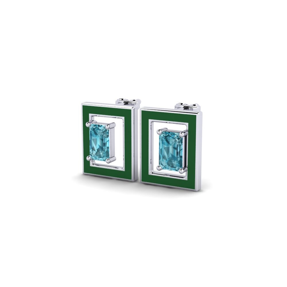 Circón Azul Pendiente de mujer Cactuss