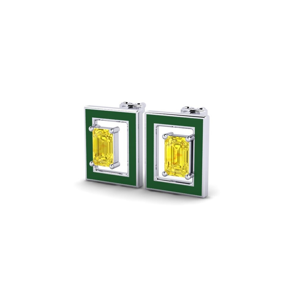 Đá Sapphire Vàng Bông tai nữ Cactuss