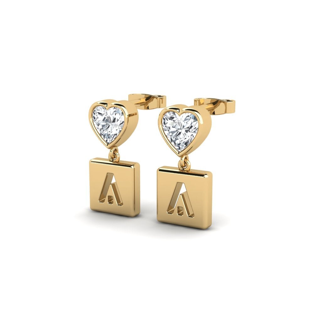 White Zircon Women's Earring Camminare - A