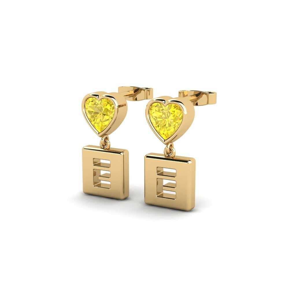 Yellow Sapphire Women's Earring Camminare - E