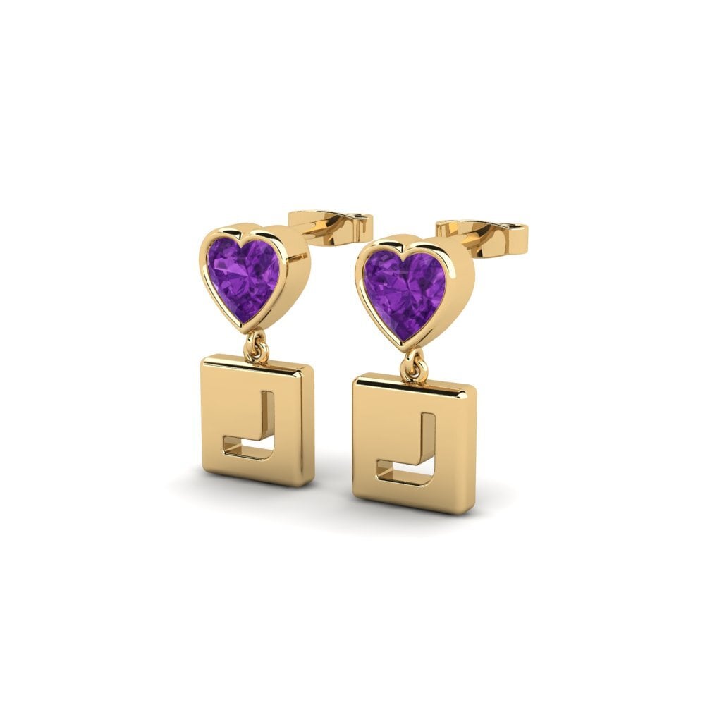Amethyst Women's Earring Camminare - J