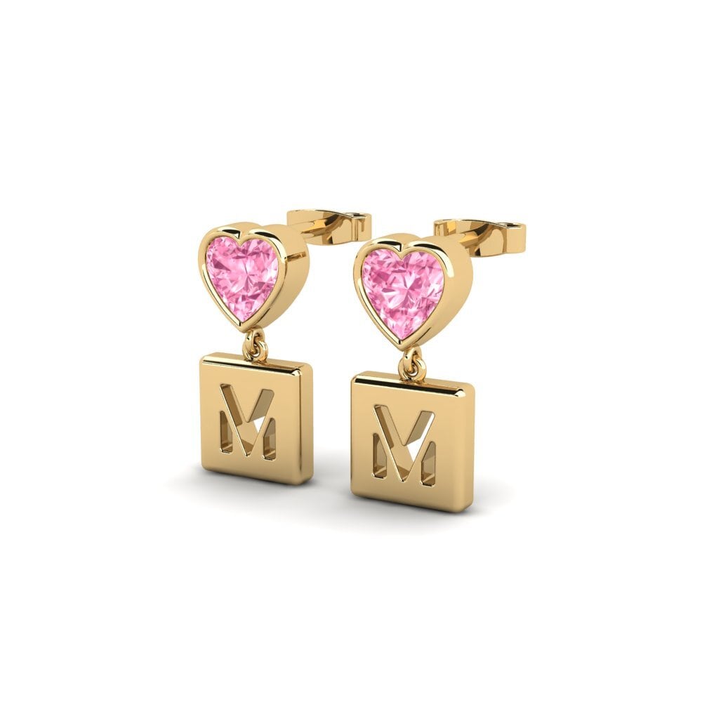 Pink Sapphire Women's Earring Camminare - M