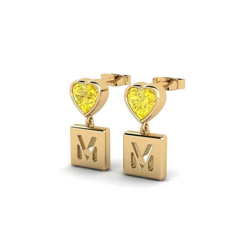 Yellow Sapphire Women's Earring Camminare - M