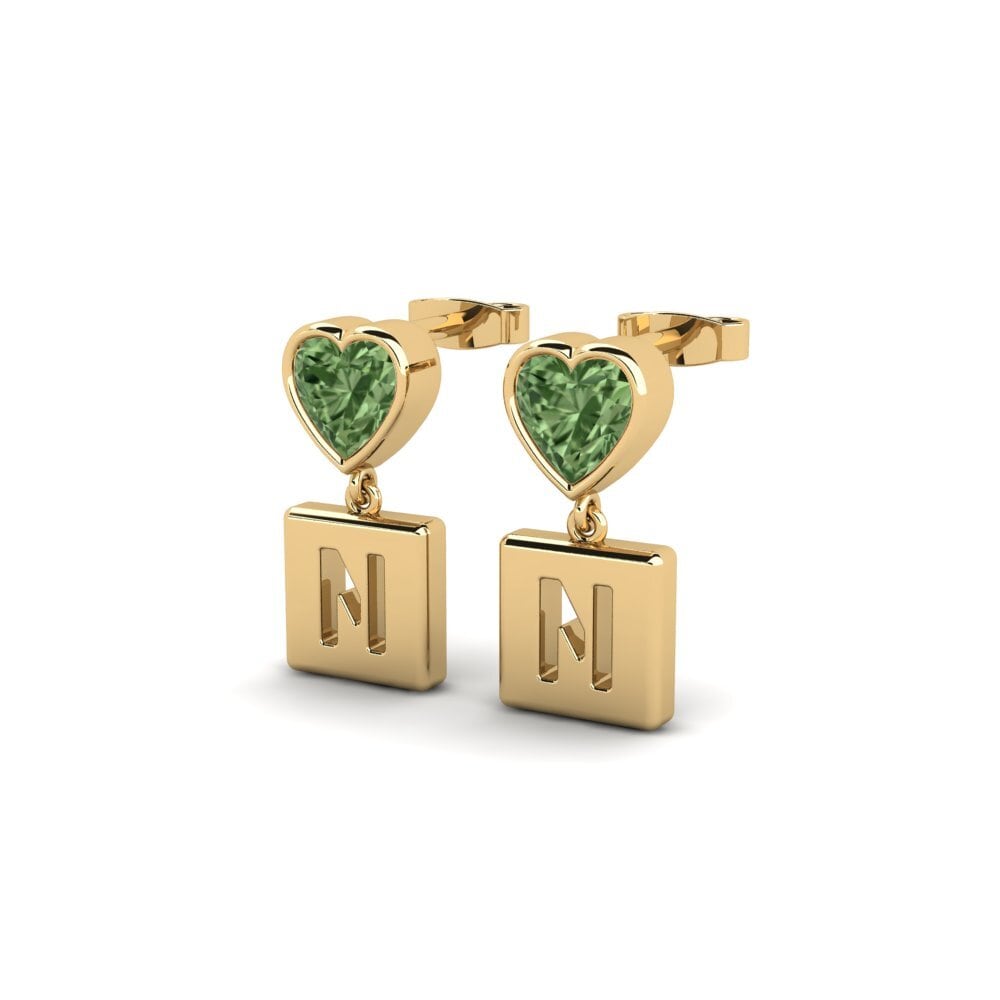 Green Sapphire Women's Earring Camminare - N