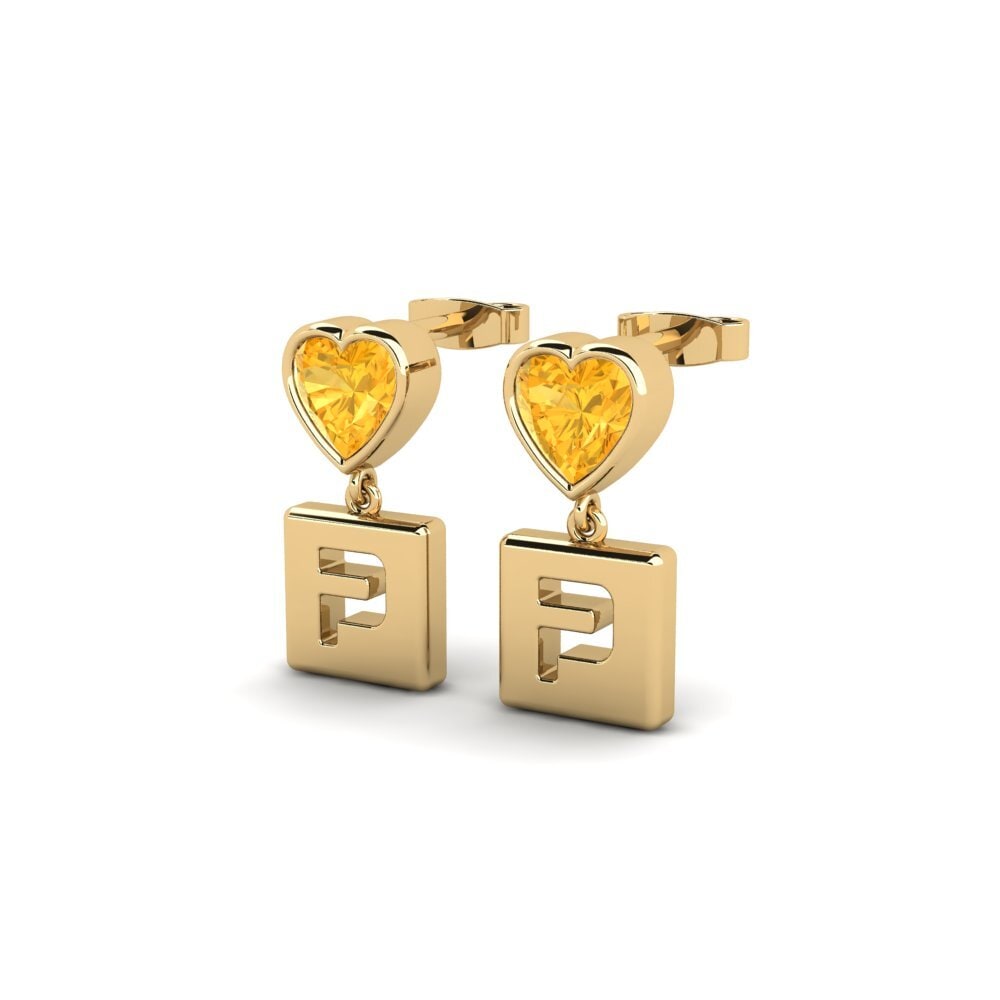 Citrine Women's Earring Camminare - P