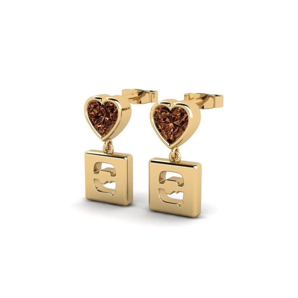 Brown Diamond Women's Earring Camminare - Q