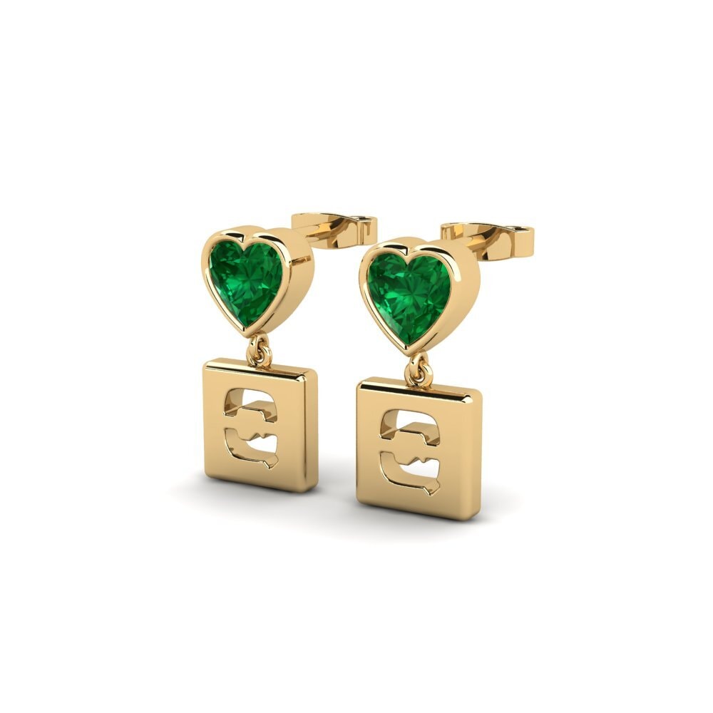 Emerald (Lab Created) Women's Earring Camminare - Q