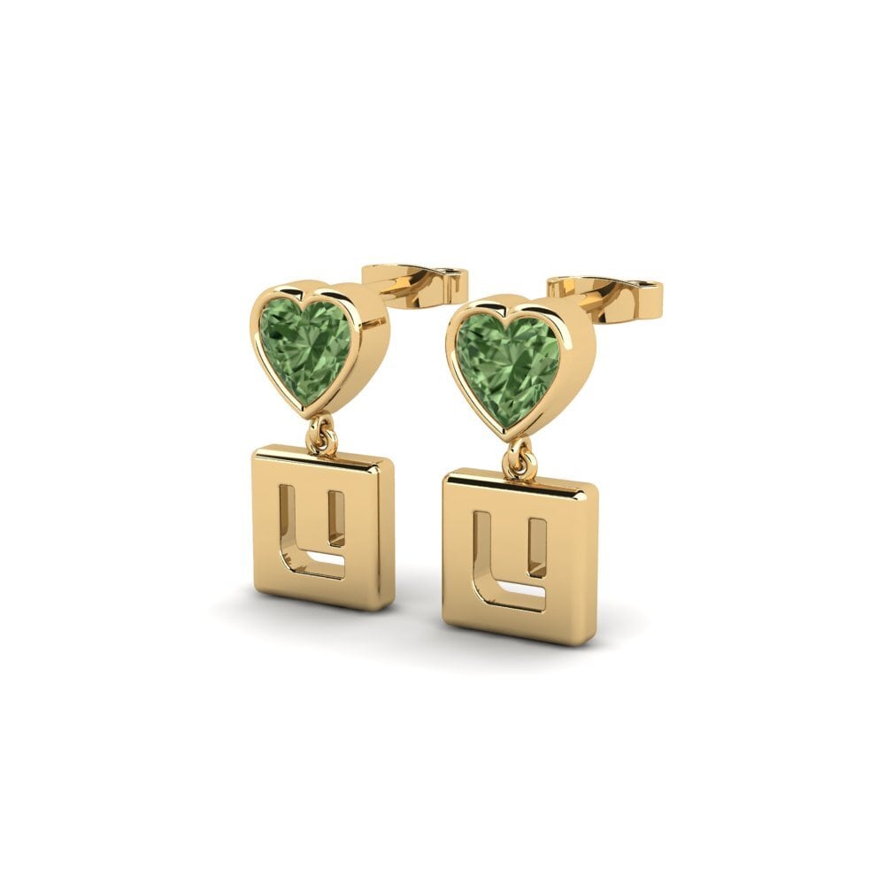 Green Sapphire Women's Earring Camminare - U