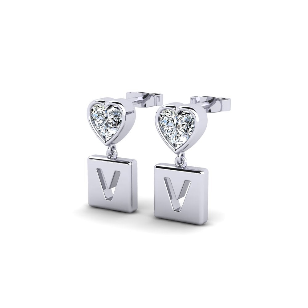 950 Platina Dames Oorbellen Camminare - V