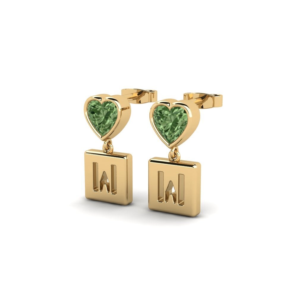 Green Sapphire Women's Earring Camminare - W