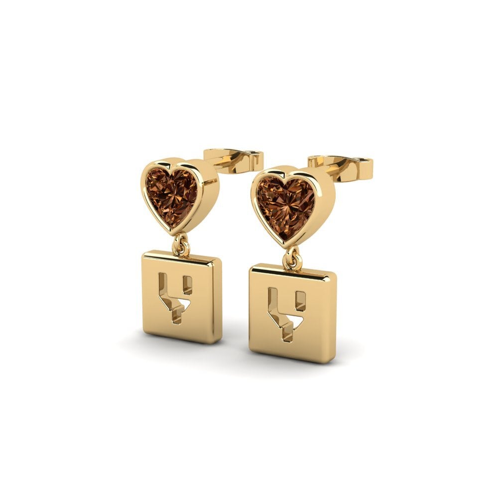 Brown Diamond Women's Earring Camminare - Y